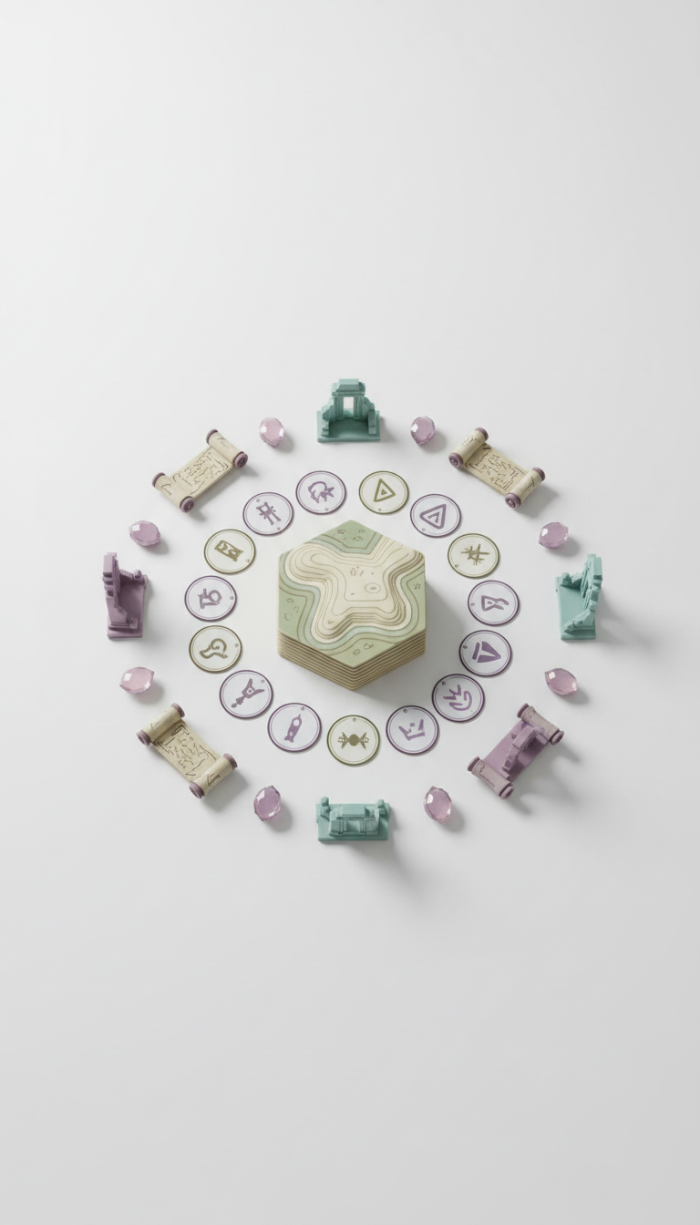 Immersive world-building kit with collectible elements